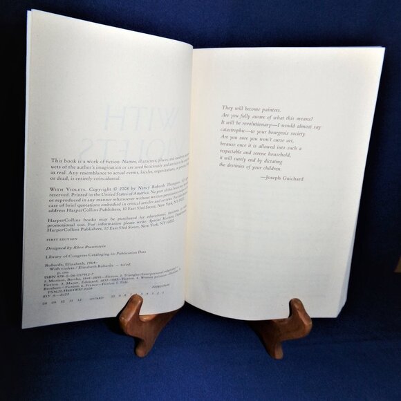 With Violets by Elizabeth Robards (2008, Paperback Book) Stated 1ST Edition - Picture 3 of 3